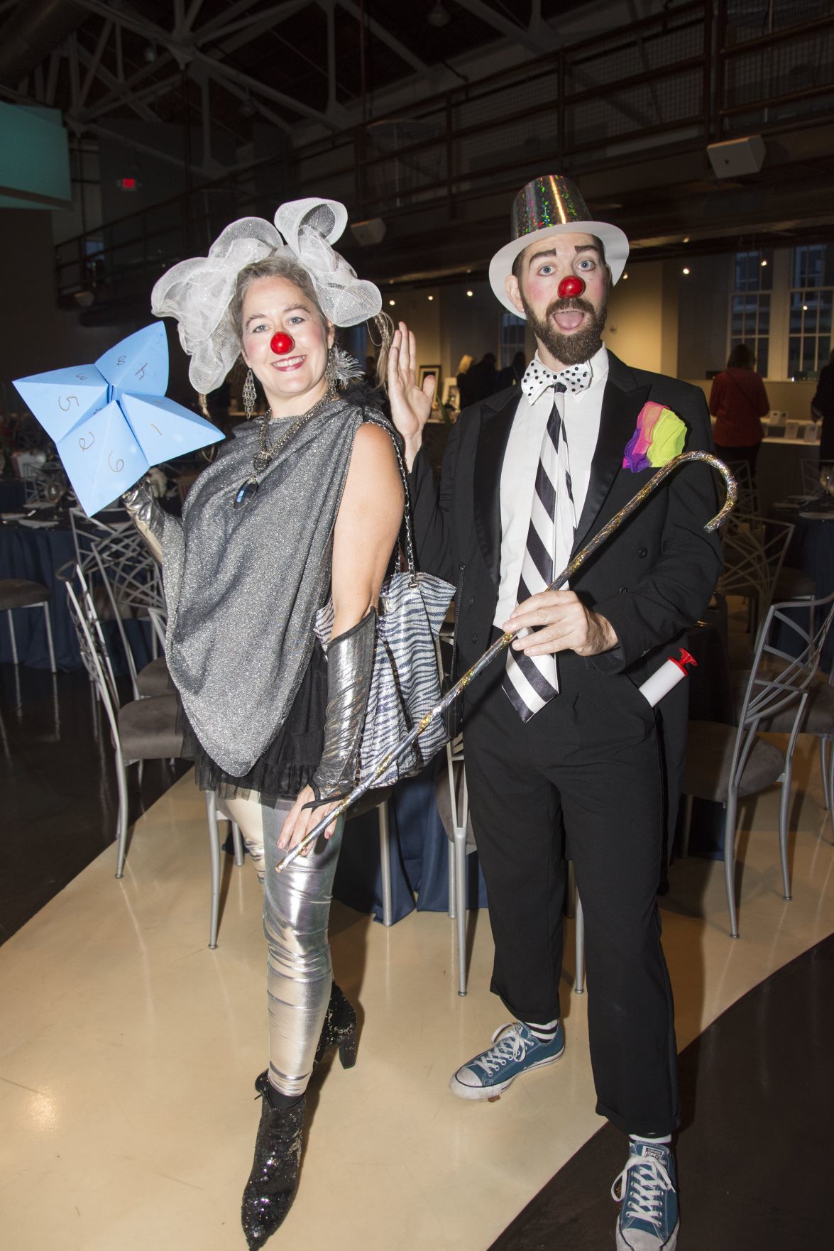 Clowns on Call Audrey Crabtree (Pepper) and Tom Eggers (Too-Me)